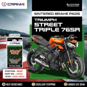 Sintered Brake Pads For Triumph Street Triple 765R (2021-2022) - Rear - CB312 - 1 Set