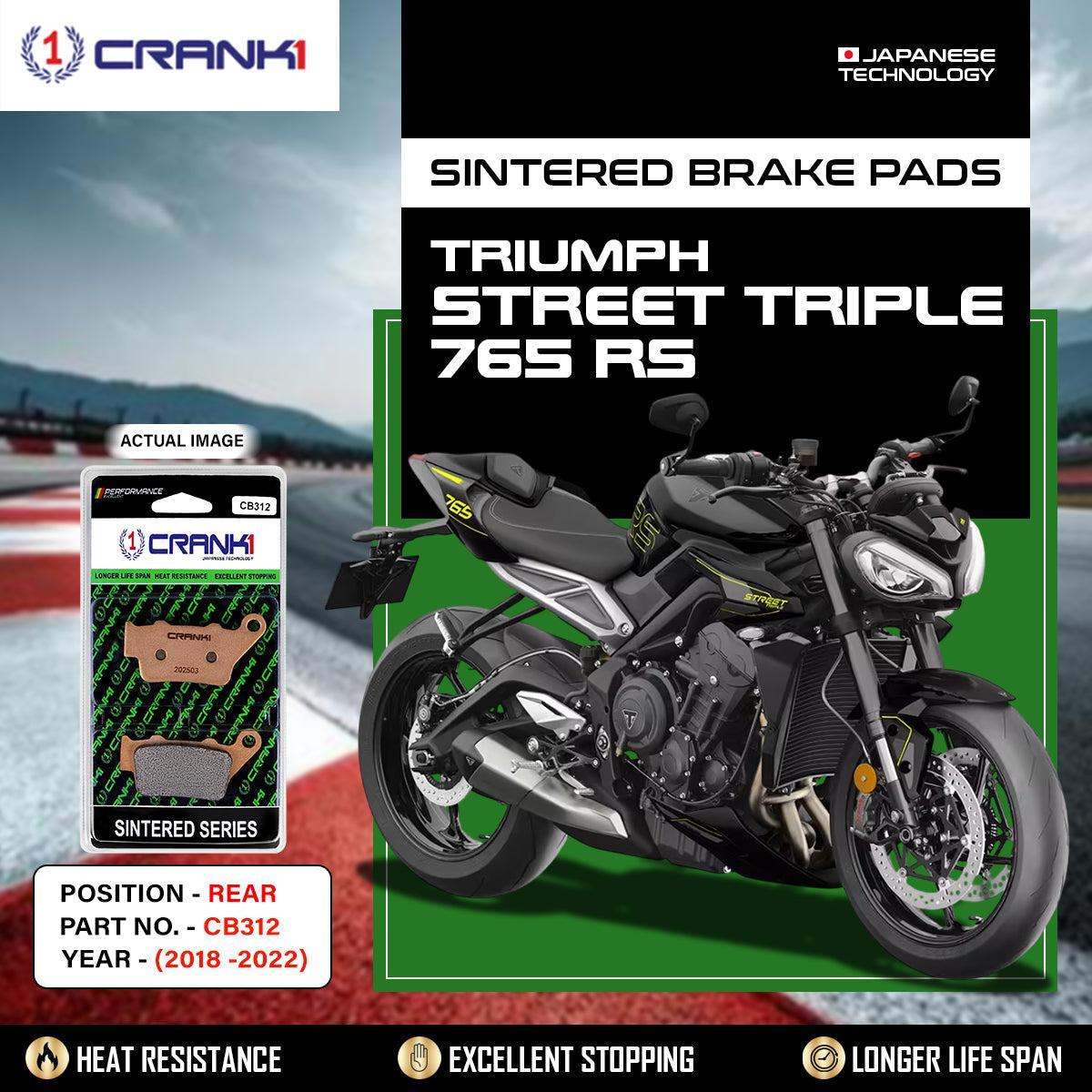 Sintered Brake Pads For Triumph Street Triple 765 RS (2018-2022) - Rear - CB312 - 1 Set