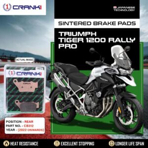Sintered Brake Pads For Triumph Tiger 1200 Rally Pro (2022 Onwards) - Rear - CB312 - 1 Set
