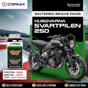 Sintered Brake Pads For Husqvarna Svartpilen 250 (2024 Onwards) - Rear - CB312 - 1 Set