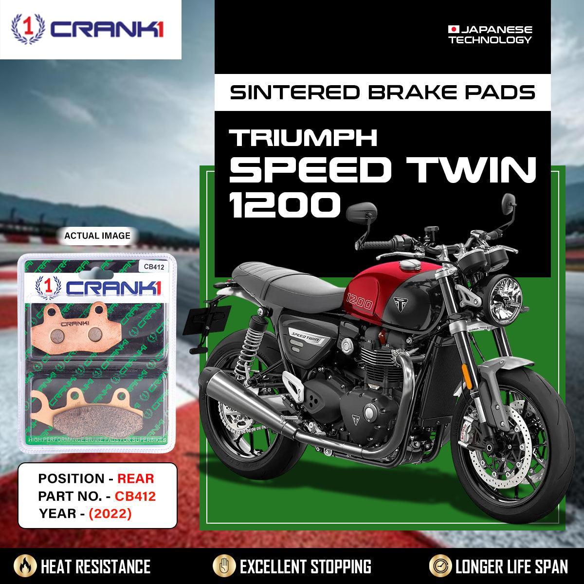 Sintered Brake Pads For Triumph Speed Twinξ1200 (2022) - Rear - CB412 - 1 Set