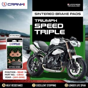 Sintered Brake Pads For Triumph Speed Triple (2011-2016) - Rear - CB412 - 1 Set