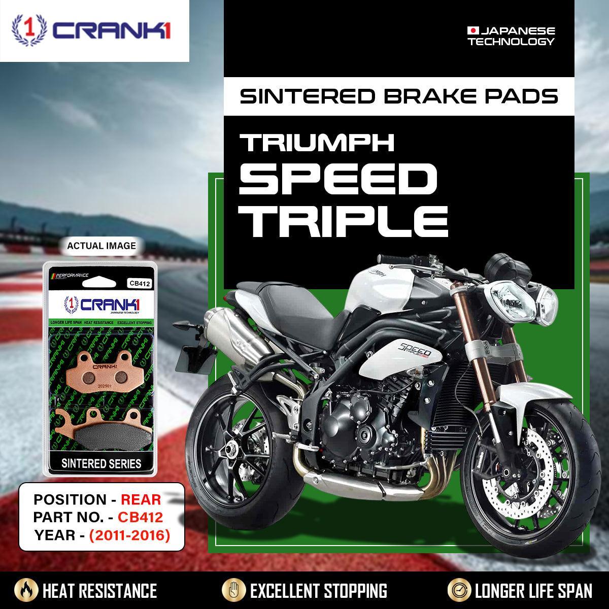 Sintered Brake Pads For Triumph Speed Triple (2011-2016) - Rear - CB412 - 1 Set