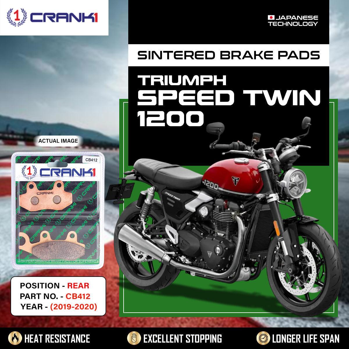 Sintered Brake Pads For Triumph Speed Twinξ1200 (2019-2020) - Rear - CB412 - 1 Set