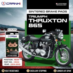 Sintered Brake Pads For Triumph Thruxton 865 (2014-2016) - Rear - CB412 - 1 Set