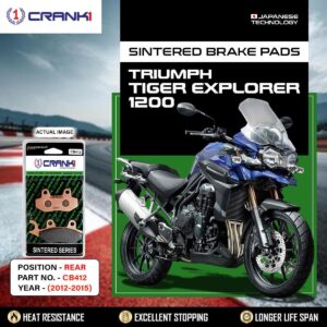 Sintered Brake Pads For Triumph Tiger Explorer 1200 (2012-2015) - Rear - CB412 - 1 Set