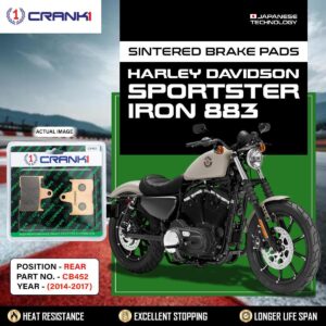 Sintered Brake Pads For Harley Davidson Sportster Iron 883Œæ(2014-2017) - Rear - CB452 - 1 Set