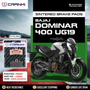 Sintered Brake Pads For Bajaj Dominar 400 UG19 (2019 Onwards) - Front - CB606 - 1 Set