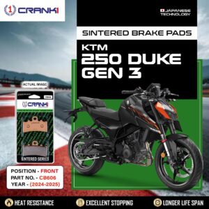 Sintered Brake Pads For KTM 250 Duke GEN3 (2024-2025) - Front - CB606 - 1 Set