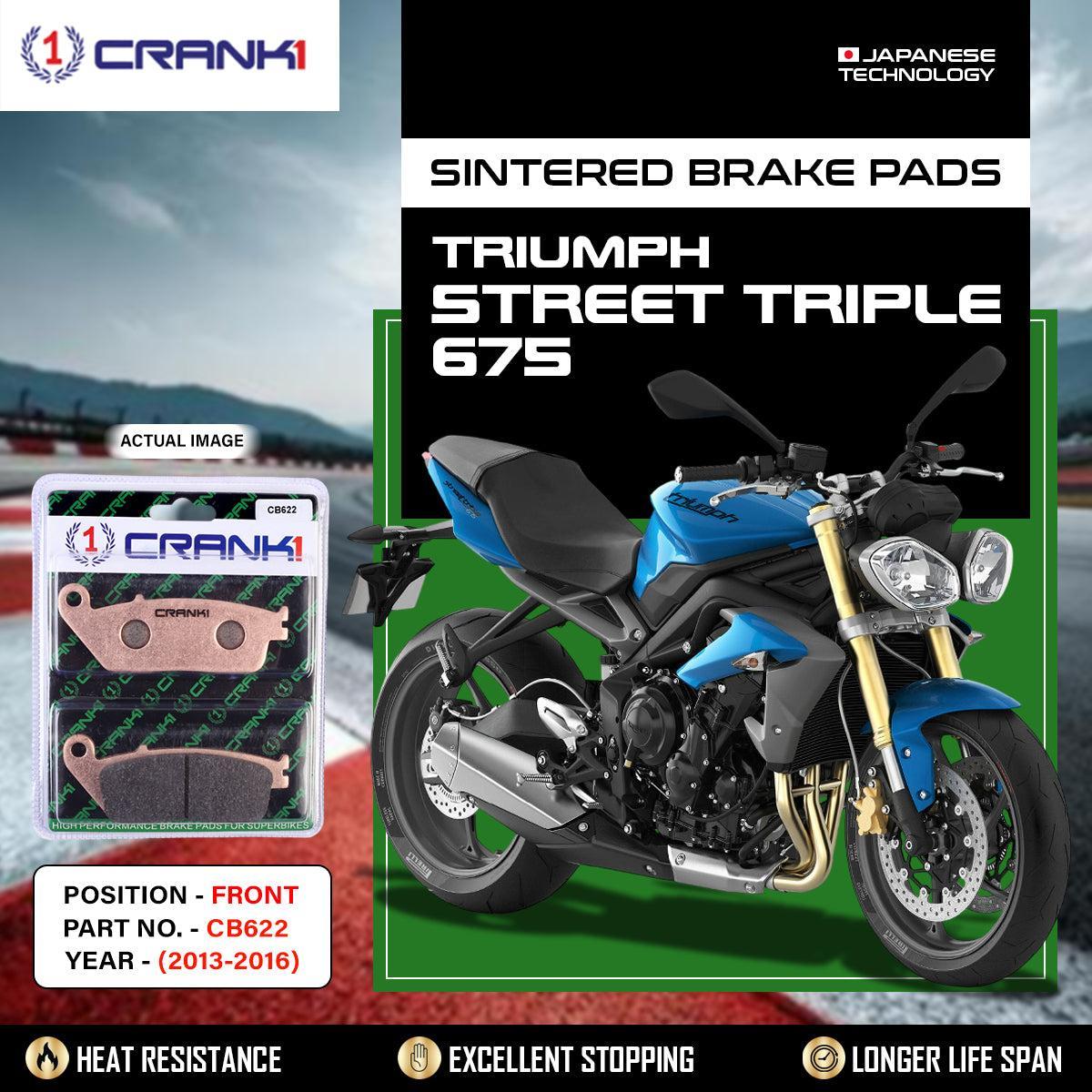 Sintered Brake Pads For Triumph Street Triple 675 (2013-2016) - Front - CB622 - 2 Sets