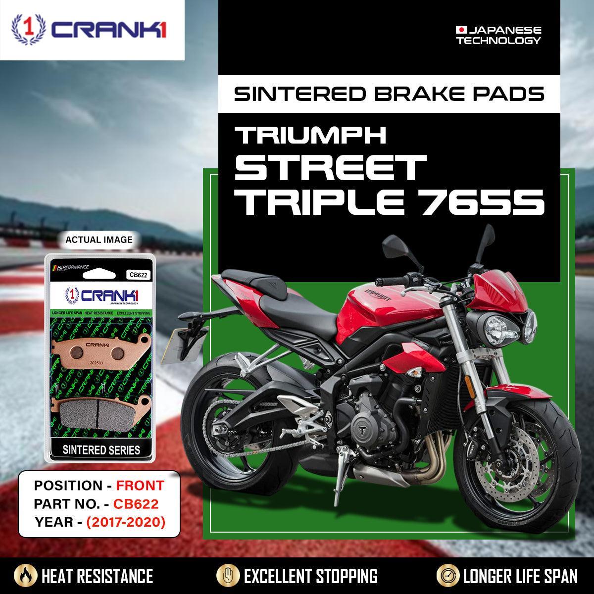 Sintered Brake Pads For Triumph Street Triple 765S (2017-2020) - Front - CB622 - 2 Sets