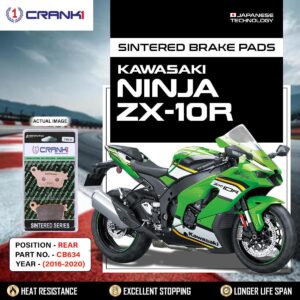 Sintered Brake Pads For Kawasaki Ninja ZX-10R (2016-2020) - Rear - CB634 - 1 Set
