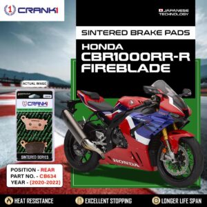 Sintered Brake Pads For Honda CBR1000RR-R Fireblade (2020-2022) - Rear - CB634 - 1 Set