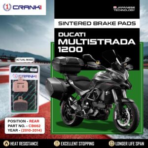 Sintered Brake Pads For Ducati Multistrada 1200 (2010-2014) - Rear - CB662 - 1 Set