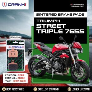 Sintered Brake Pads For Triumph Street Triple 765S (2017-2020) - Rear - CB662 - 1 Set