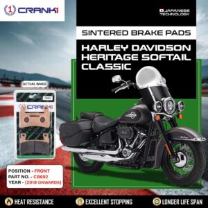 Sintered Brake Pads For Harley Davidson Heritage Softail Classic (2018 Onwards) - Front - CB692 - 1 Set