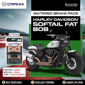 Sintered Brake Pads For Harley Davidson Softail Fat Bob (2018 Onwards) - Front - CB692 - 2 Sets