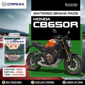 Sintered Brake Pads For Honda CB650Rξ (2019-2020) - Rear - CB694 - 1 Set