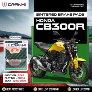 Sintered Brake Pads For Honda CB300R (2018-2021) - Rear - CB694 - 1 Set