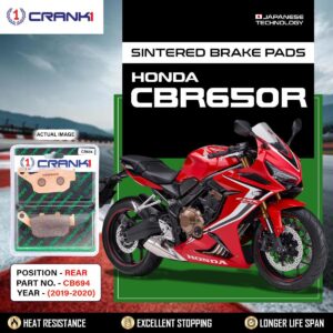 Sintered Brake Pads For Honda CBR650R (2019-2020) - Rear - CB694 - 1 Set