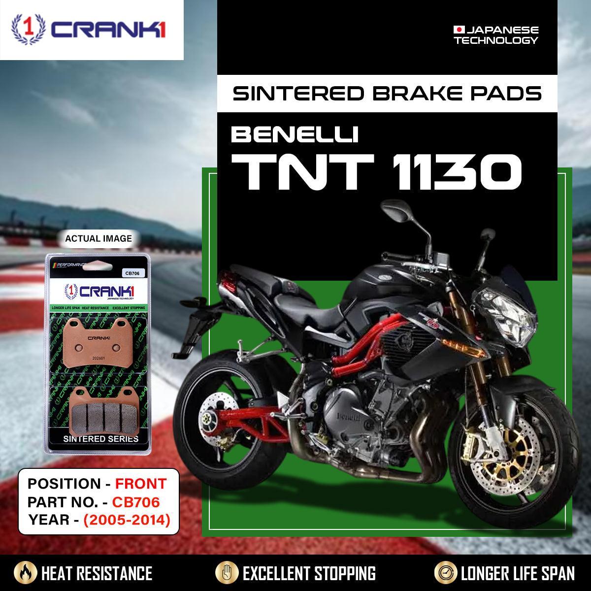 Sintered Brake Pads For Benelli TNT 1130 (2005-2014) - Front - CB706 - 2 Sets