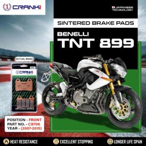 Sintered Brake Pads For Benelli TNT 899 (2007-2015) - Front - CB706 - 2 Sets