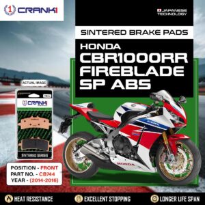 Sintered Brake Pads For Honda CBR1000RRŒæAbsŒæFireblade SP (2014-2016) - Front - CB744 - 2 Sets