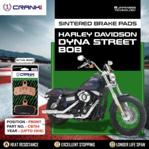 Sintered  Brake Pads For Harley DavidsonŒæDyna Street Bob (Upto 2018) - Front - CB754 - 1 Set