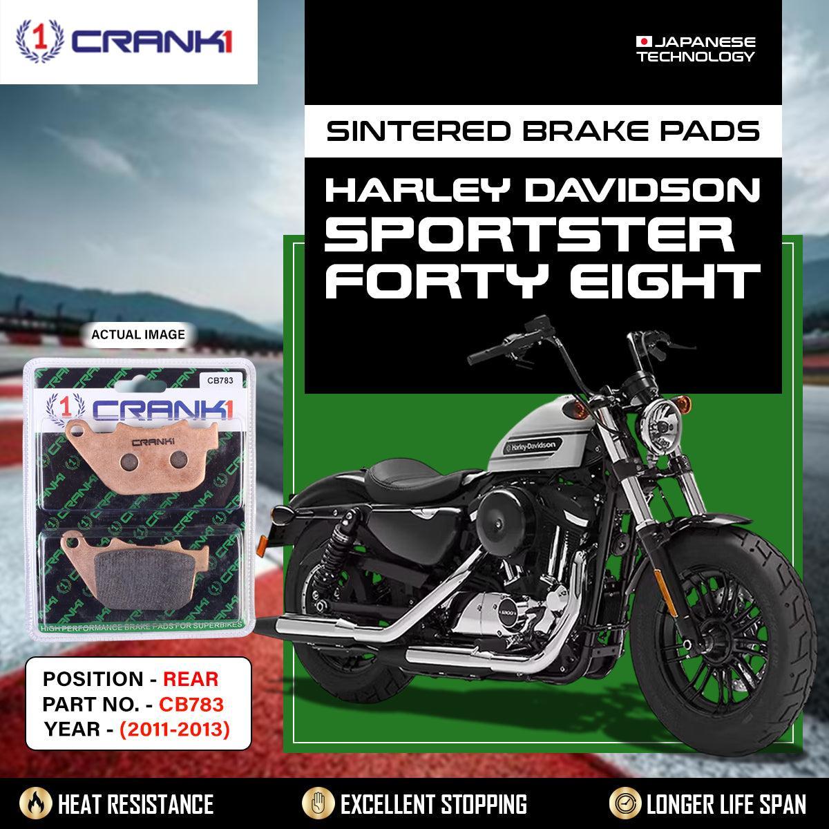 Sintered Brake Pads For Harley DavidsonξSportster Forty Eight (2011-2013) - Rear - CB783 - 1 Set