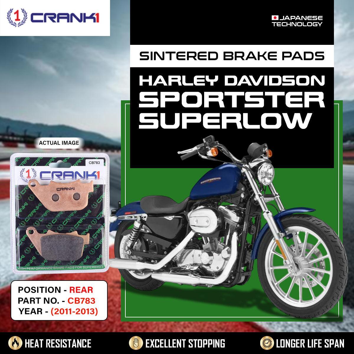 Sintered Brake Pads For Harley DavidsonξSportster SuperLow (2011-2013) - Rear - CB783 - 1 Set