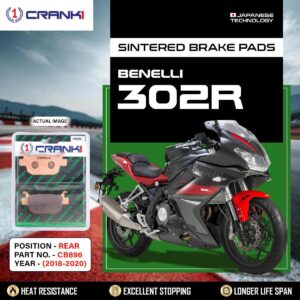 Sintered Brake Pads For Benelli 302R (2018-2020) - Rear - CB896 - 1 Set