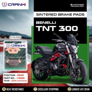 Sintered Brake Pads For Benelli TNT 300 (2015 Onwards) - Rear - CB896 - 1 Set