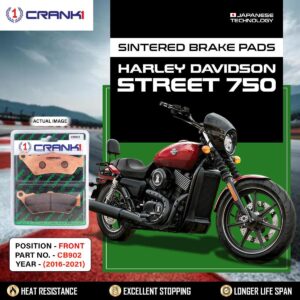 Sintered Brake Pads For Harley DavidsonŒæStreet 750 (2016-2021) - Front - CB902 - 1 Set