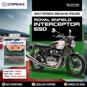 Sintered Brake Pads For Royal Enfield Interceptor 650 (2018 Onwards) - Front - CB902 - 1 Set