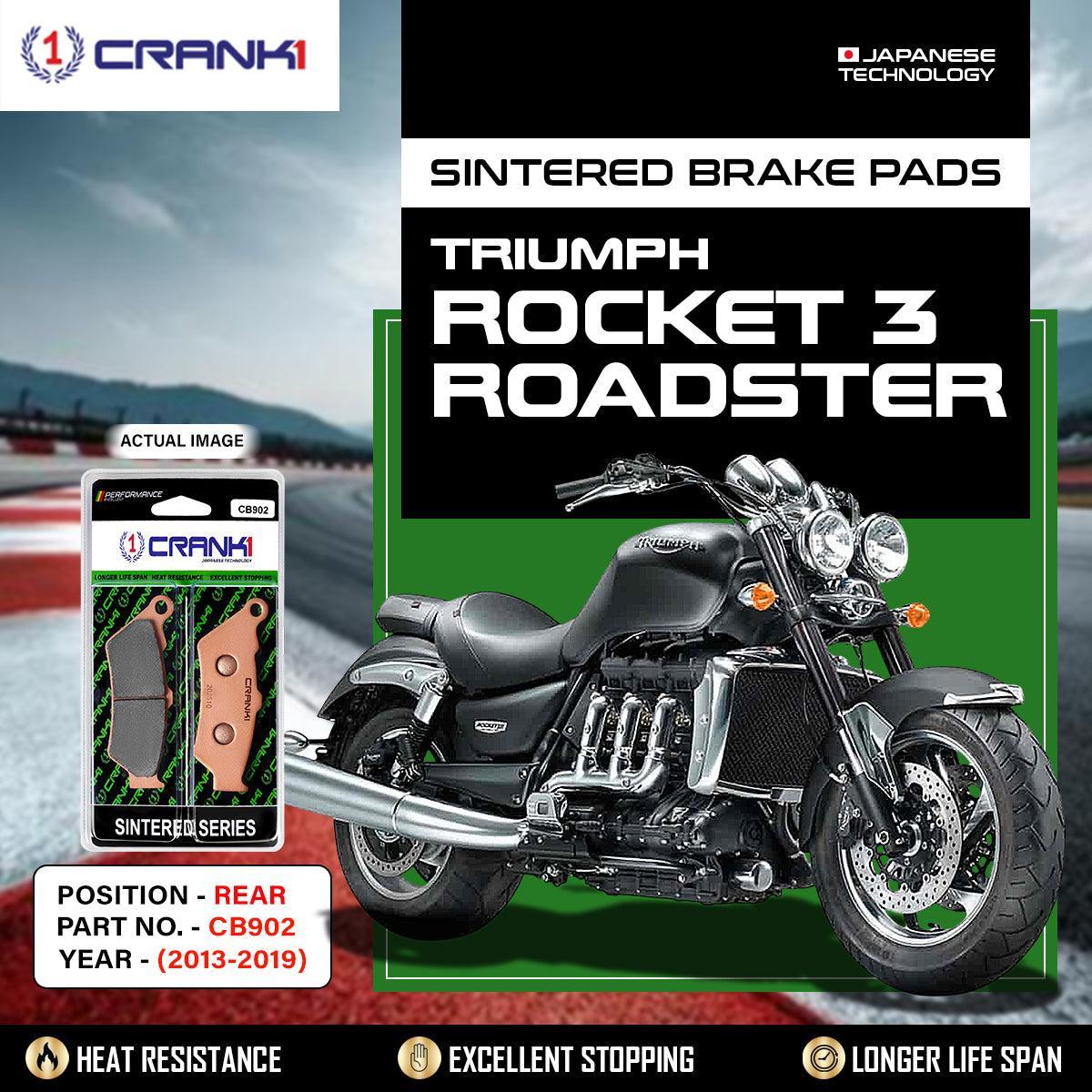 Sintered Brake Pads For Triumph Rocket 3 Roadster (2013-2019) - Rear - CB902 - 1 Set