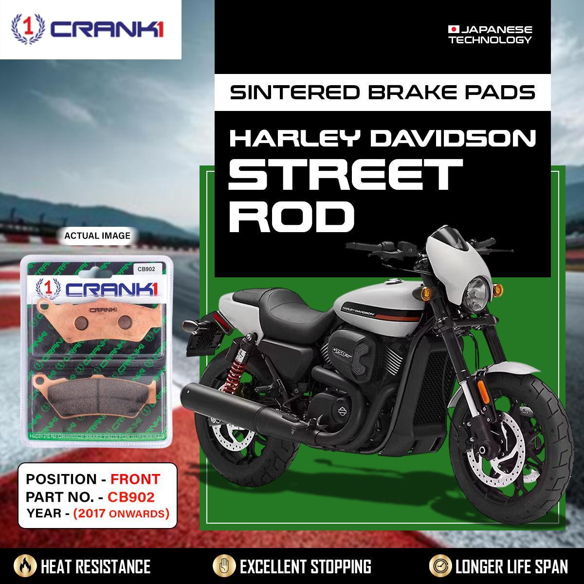 Sintered Brake Pads For Harley DavidsonξStreetξRod (2017 Onwards) - Front - CB902 - 2 Sets