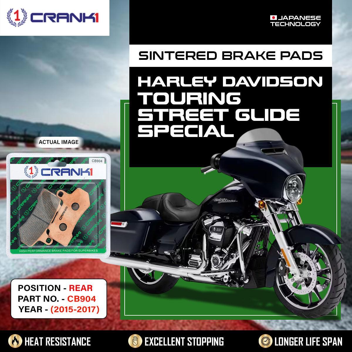 Sintered Brake Pads For Harley Davidson Touring Street Glide Specialξ(2015-2017) - Rear - CB904 - 1 Set